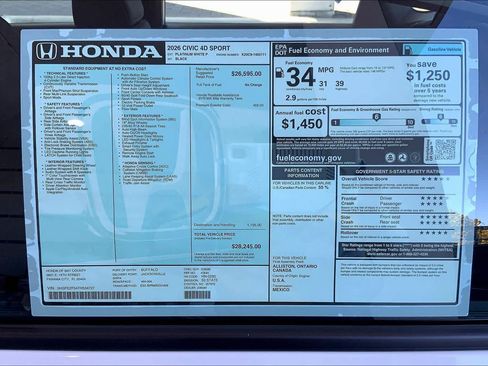 New 2026 Honda Civic Sport image 19