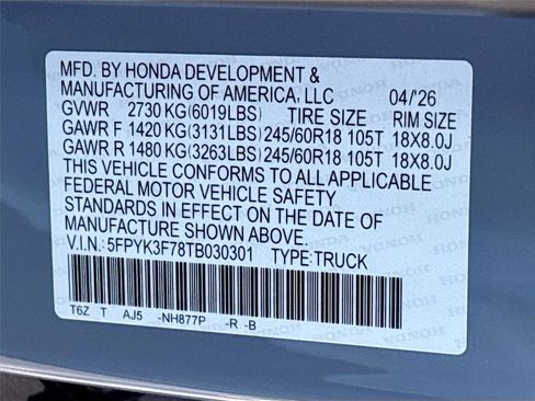 New 2026 Honda Ridgeline TrailSport+ image 38