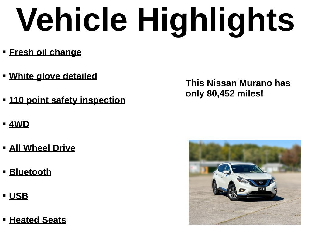 Used 2018 Nissan Murano SL AWD/4WD image 30
