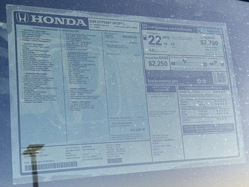 New 2026 Honda Odyssey Sport-L image 34