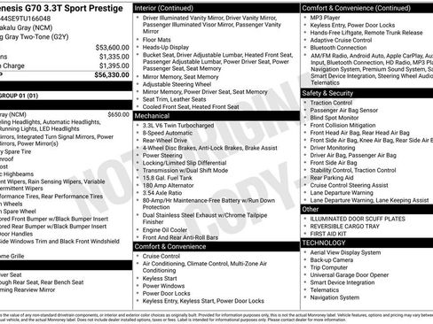 New 2026 Genesis G70 3.3T Sport Prestige image 4