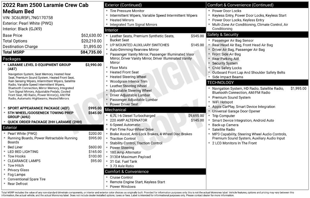 Certified 2022 RAM 2500 Laramie AWD/4WD image 8