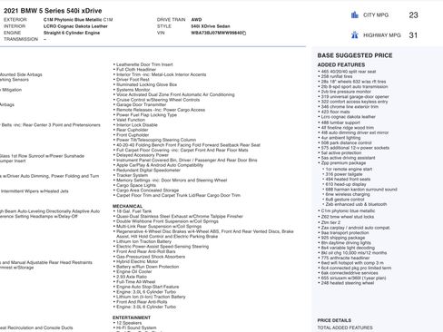 Used 2021 BMW 540i xDrive w/ Premium Package image 6