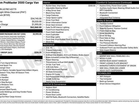 Used 2024 RAM ProMaster 3500 w/ Quick Order Package 22G SLT image 4