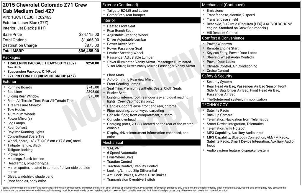 Used 2015 Chevrolet Colorado Z71 AWD/4WD image 11