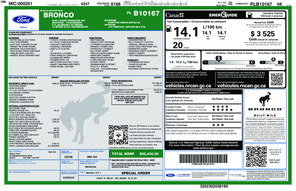 Used 2023 Ford Bronco Wildtrak AWD/4WD image 4