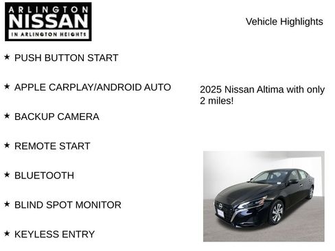 New 2025 Nissan Altima 2.5 S image 7