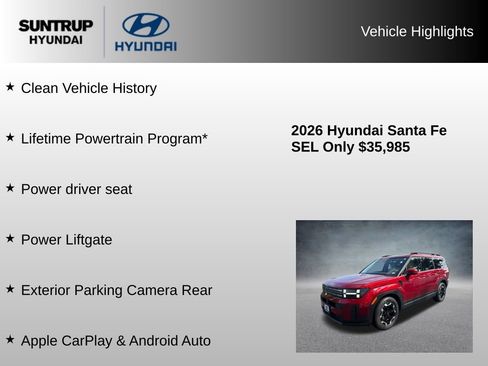 Used 2026 Hyundai Santa Fe SEL AWD/4WD image 8