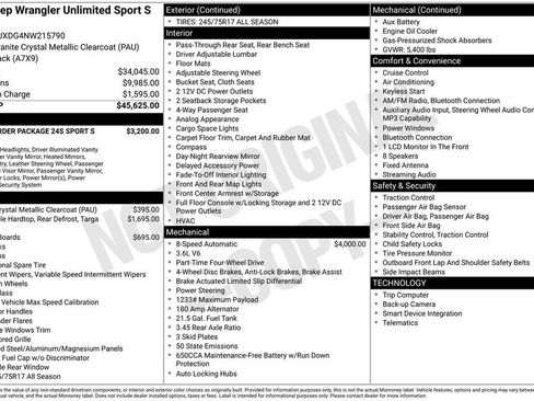 Used 2022 Jeep Wrangler Unlimited Sport AWD/4WD image 24