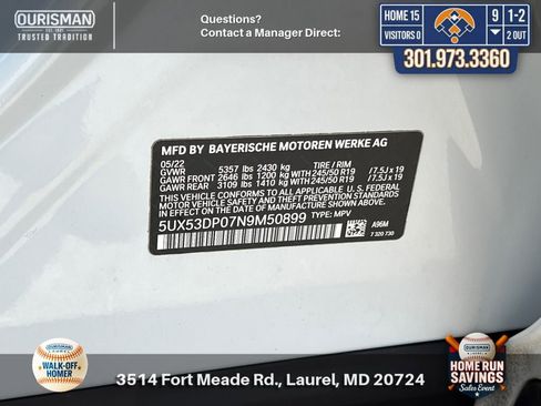 Used 2022 BMW X3 xDrive30i AWD/4WD image 30