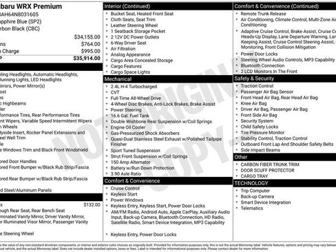 Used 2022 Subaru WRX Premium image 7