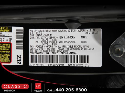 Certified 2023 Toyota Tacoma SR AWD/4WD image 20