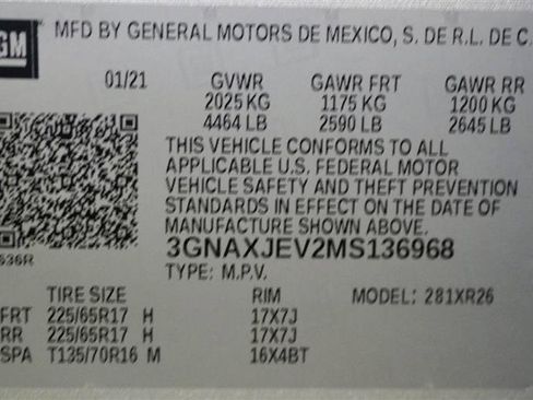 Used 2021 Chevrolet Equinox LT w/ LPO, Floor Liner Package image 41