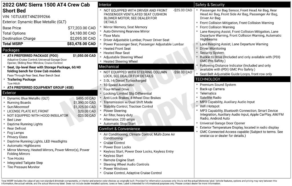 Certified 2022 GMC Sierra 1500 AT4 w/ AT4 Preferred Package AWD/4WD image 11