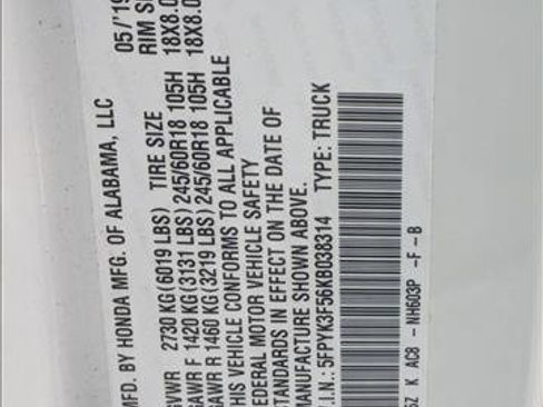 Certified 2019 Honda Ridgeline RTL image 25