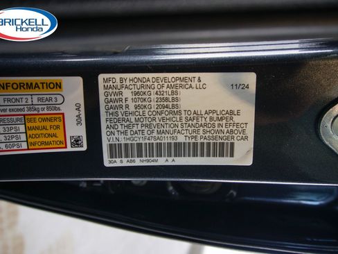 Certified 2025 Honda Accord SE image 39