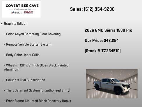 New 2026 GMC Sierra 1500 Pro w/ Graphite Edition RWD image 18