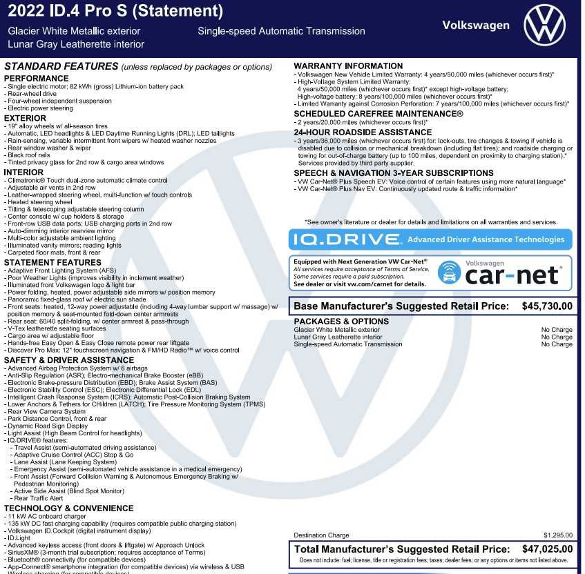 Used 2022 Volkswagen ID.4 Pro S RWD image 3