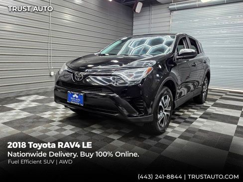 Used 2018 Toyota RAV4 LE w/ All Weather Liner Package AWD/4WD image 1