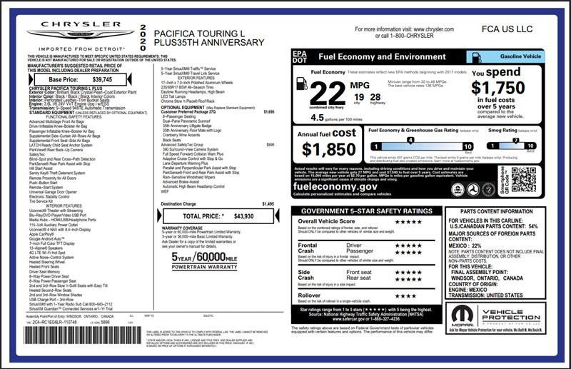 Used 2020 Chrysler Pacifica Touring-L FWD image 3