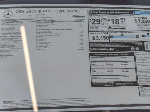New 2026 Mercedes-Benz SL 63 AMG S e Performance 4MATIC image 40