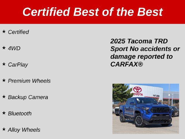 Certified 2025 Toyota Tacoma TRD Sport AWD/4WD image 34