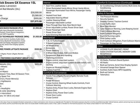 Used 2020 Buick Encore GX Essence w/ Experience Buick Package AWD/4WD image 20