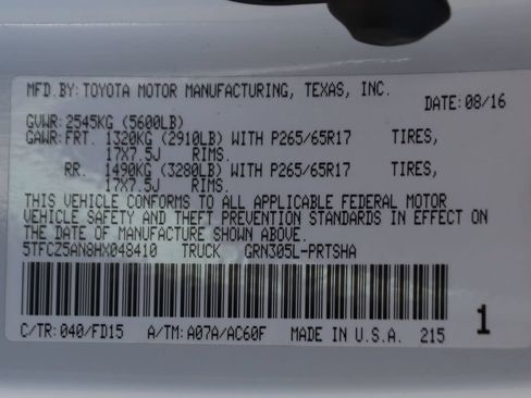 Used 2017 Toyota Tacoma TRD Sport w/ Tow Package (A/T) AWD/4WD image 45