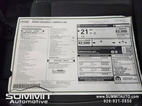 New 2025 Jeep Grand Cherokee L Laredo w/ Luxury Tech Group I image 37