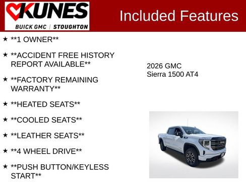 Used 2026 GMC Sierra 1500 AT4 w/ AT4 Premium Package AWD/4WD image 3