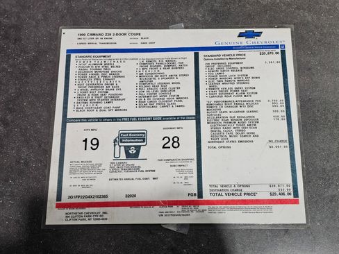 Used 1999 Chevrolet Camaro Z28 w/ SS Performance/Appearance Pkg image 41