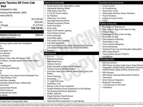 Certified 2021 Toyota Tacoma SR w/ SR Convenience Package RWD image 22