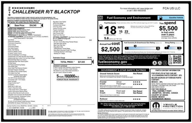Used 2019 Dodge Challenger R/T w/ Blacktop Package RWD image 4