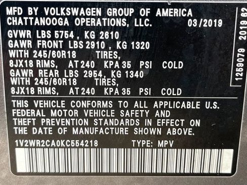 Used 2019 Volkswagen Atlas SE FWD image 38