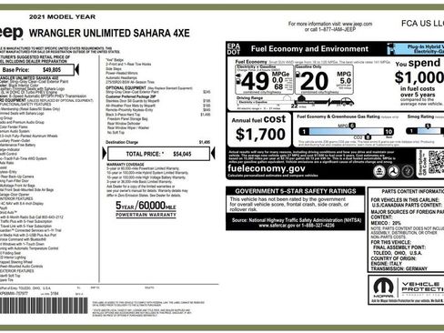 Used 2021 Jeep Wrangler Unlimited Sahara image 4