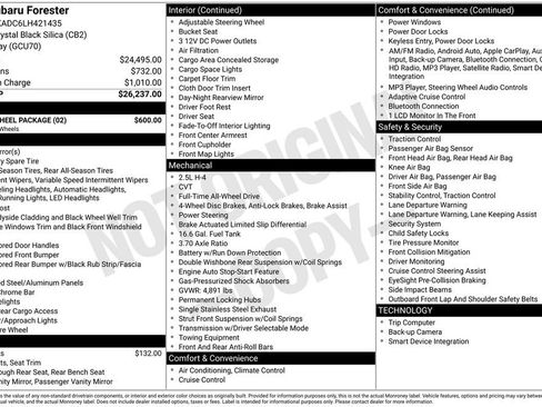 Used 2020 Subaru Forester w/ Alloy Wheel Package image 11