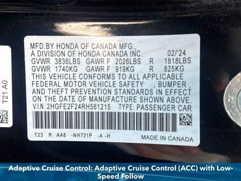 Certified 2024 Honda Civic LX image 20