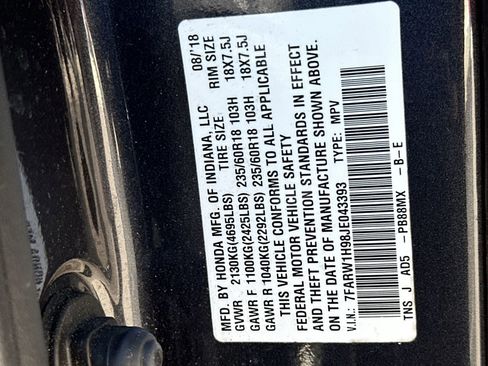 Certified 2018 Honda CR-V Touring image 25