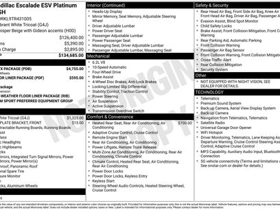 New 2026 Cadillac Escalade ESV Platinum Sport w/ LPO, ONYX Package