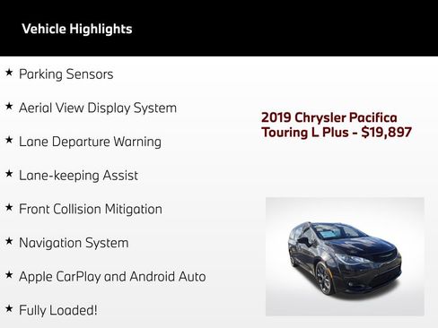 Used 2019 Chrysler Pacifica Touring-L Plus w/ Advanced Safetytec Group FWD image 5