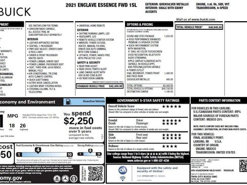 Used 2021 Buick Enclave Essence w/ Sound and Sites Package image 6