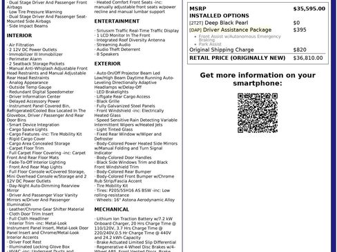 Used 2016 Volkswagen e-Golf SEL Premium w/ Driver Assistance Package image 2