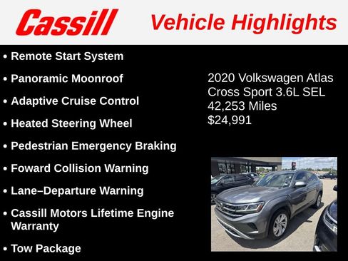 Used 2020 Volkswagen Atlas Cross Sport SEL FWD image 3