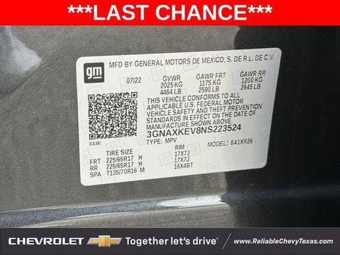 Used 2022 Chevrolet Equinox LT w/ LPO, Floor Liner Package FWD image 31