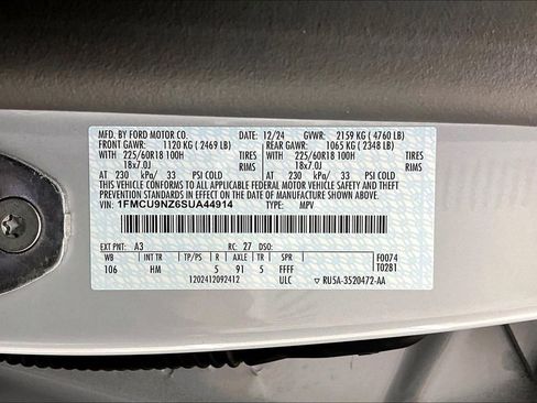 Certified 2025 Ford Escape ST-Line Select w/ Tech Pack #1 AWD/4WD image 35