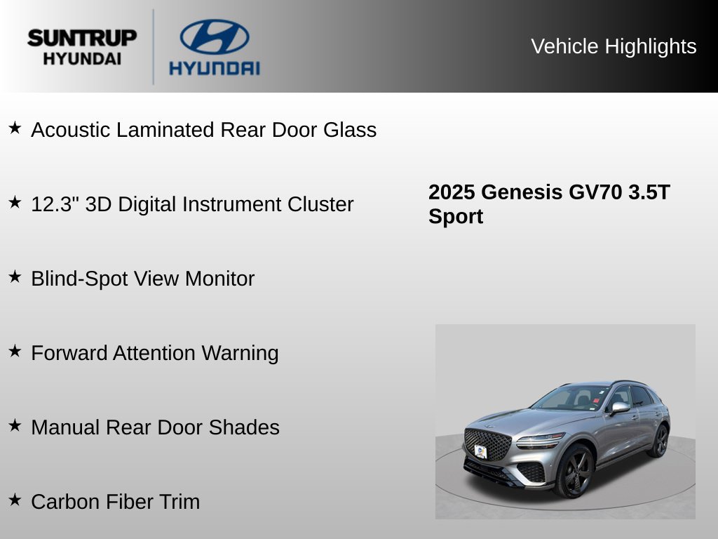 Used 2025 Genesis GV70 3.5T Sport w/ Sport Prestige Package AWD/4WD image 23