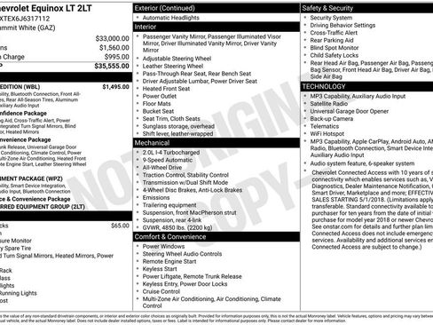 Certified 2018 Chevrolet Equinox LT w/ Redline Edition AWD/4WD image 10
