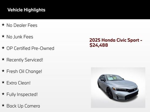 Used 2025 Honda Civic Sport image 47