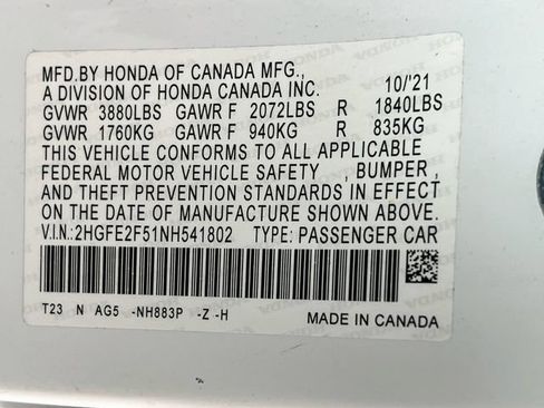 Used 2022 Honda Civic Sport image 32