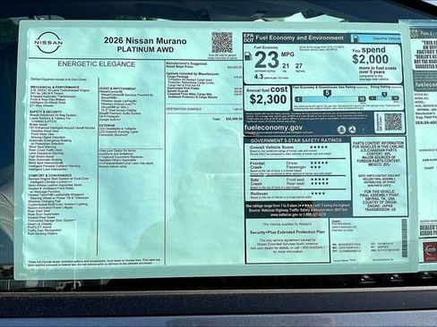 New 2026 Nissan Murano Platinum w/ Cargo Package image 14